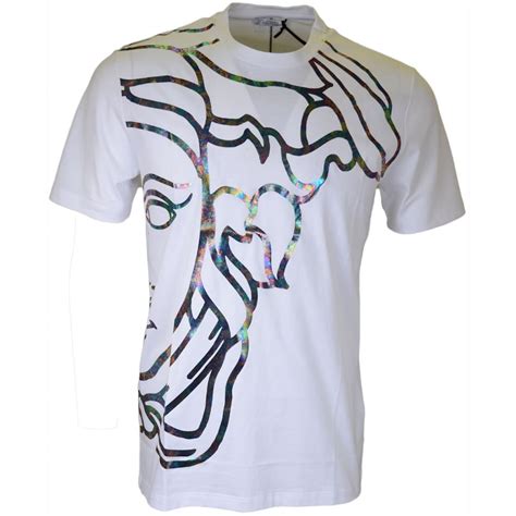 versace subtle white t-shirt round neck detail|Versace Jeans Couture round.